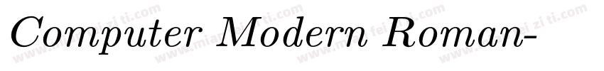 Computer Modern Roman字体转换